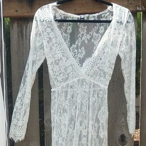 White lace dress